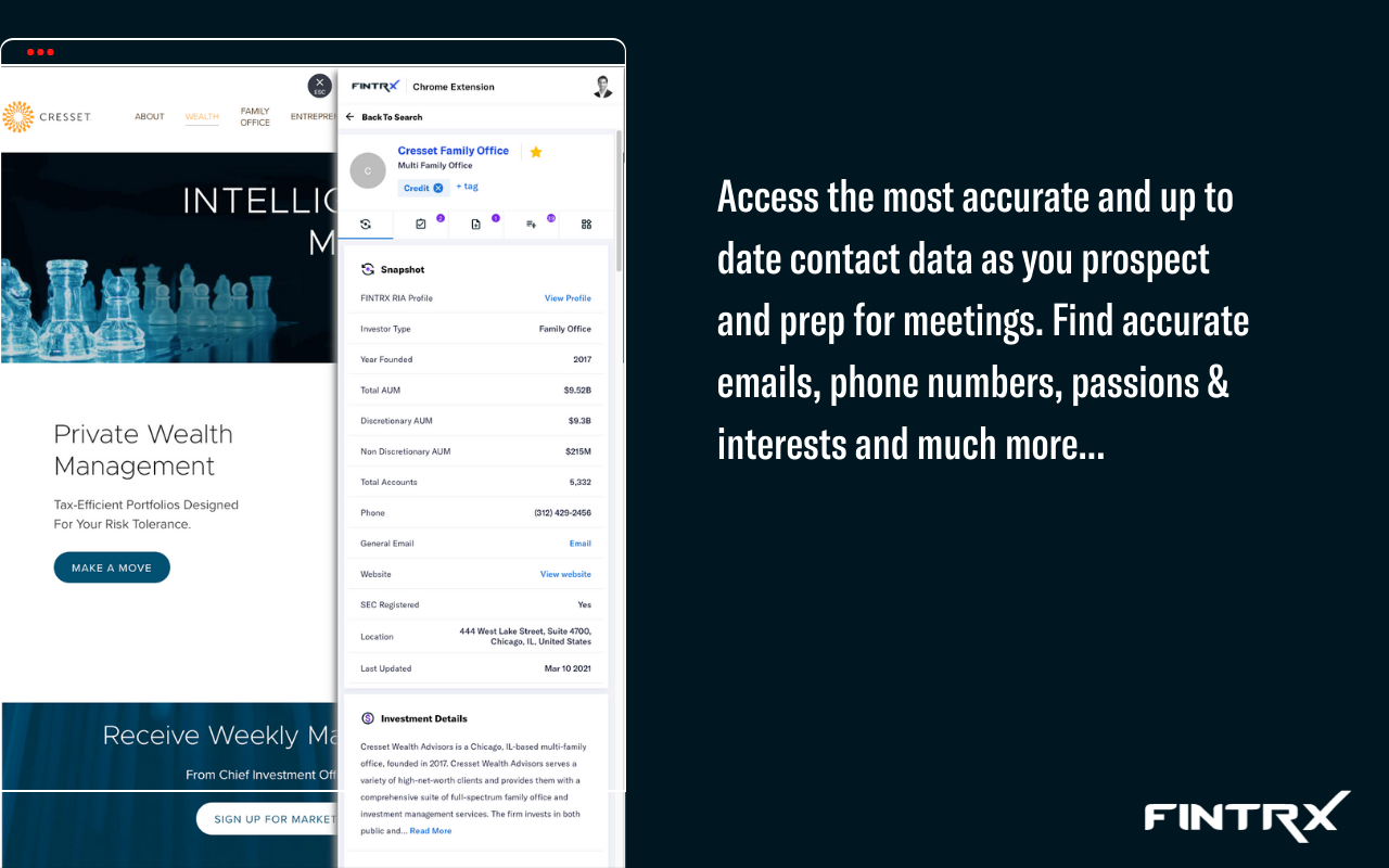 FINTRX Private Wealth Data - Chrome Access - 截图 3