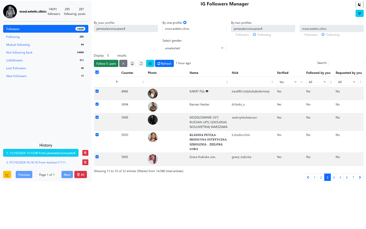 IG Followers Manager - Track, Automate, Export - 截图 5