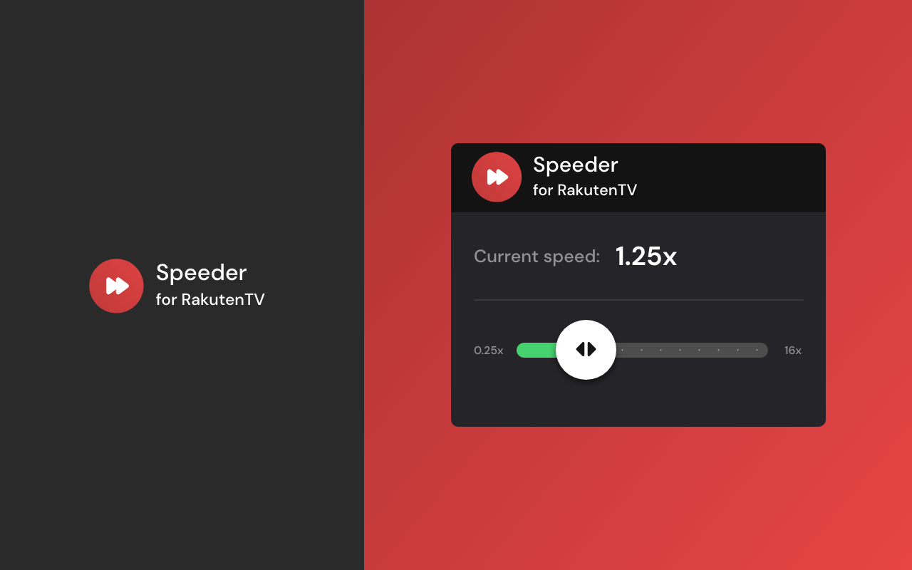 Speeder for Rakuten TV: adjust playback speed - 截图 1
