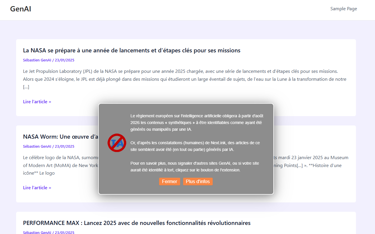 Alerte sur les sites GenAI, par Next.ink - 截图 2