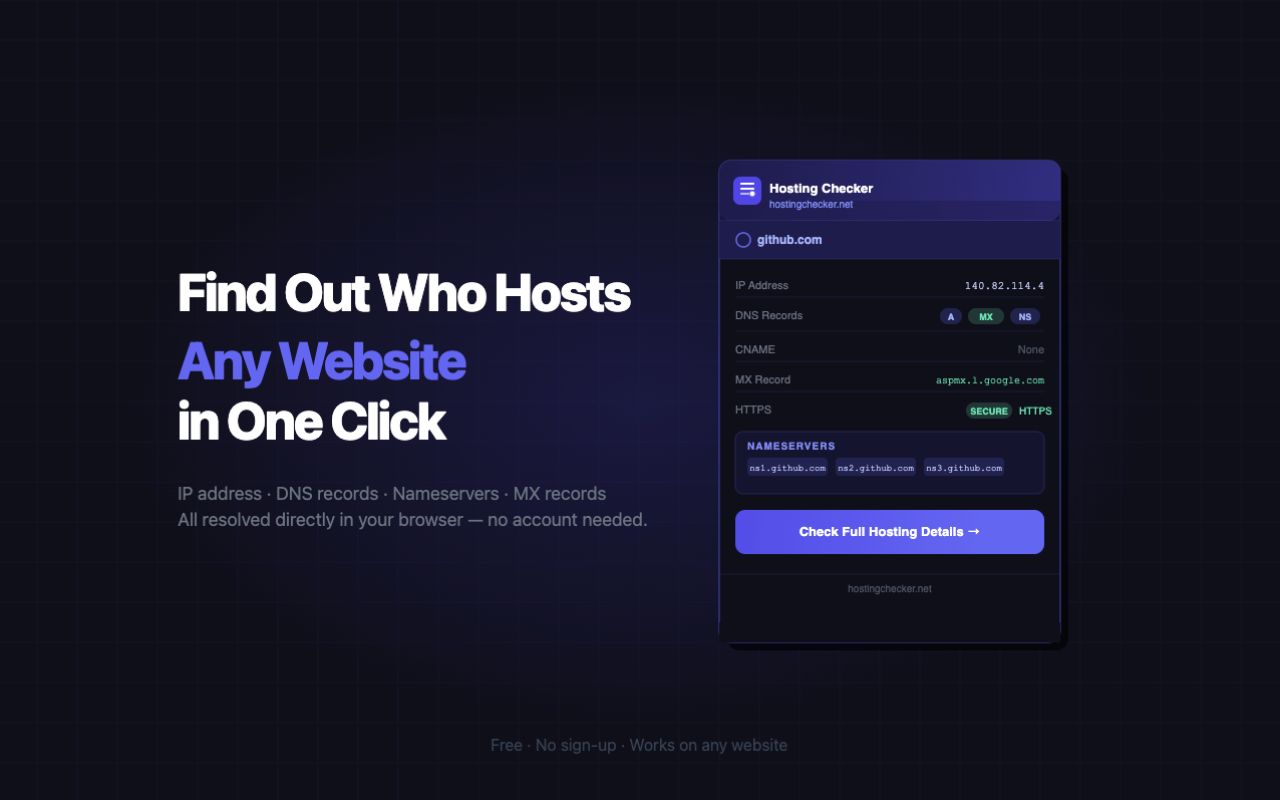 Hosting Checker: Who is Hosting This? - 截图 3