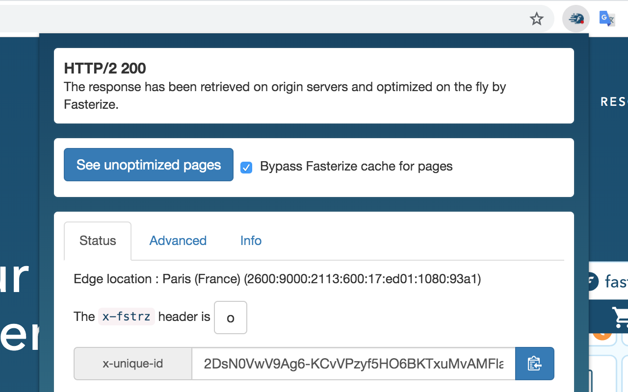 Fasterize Status - 截图 1
