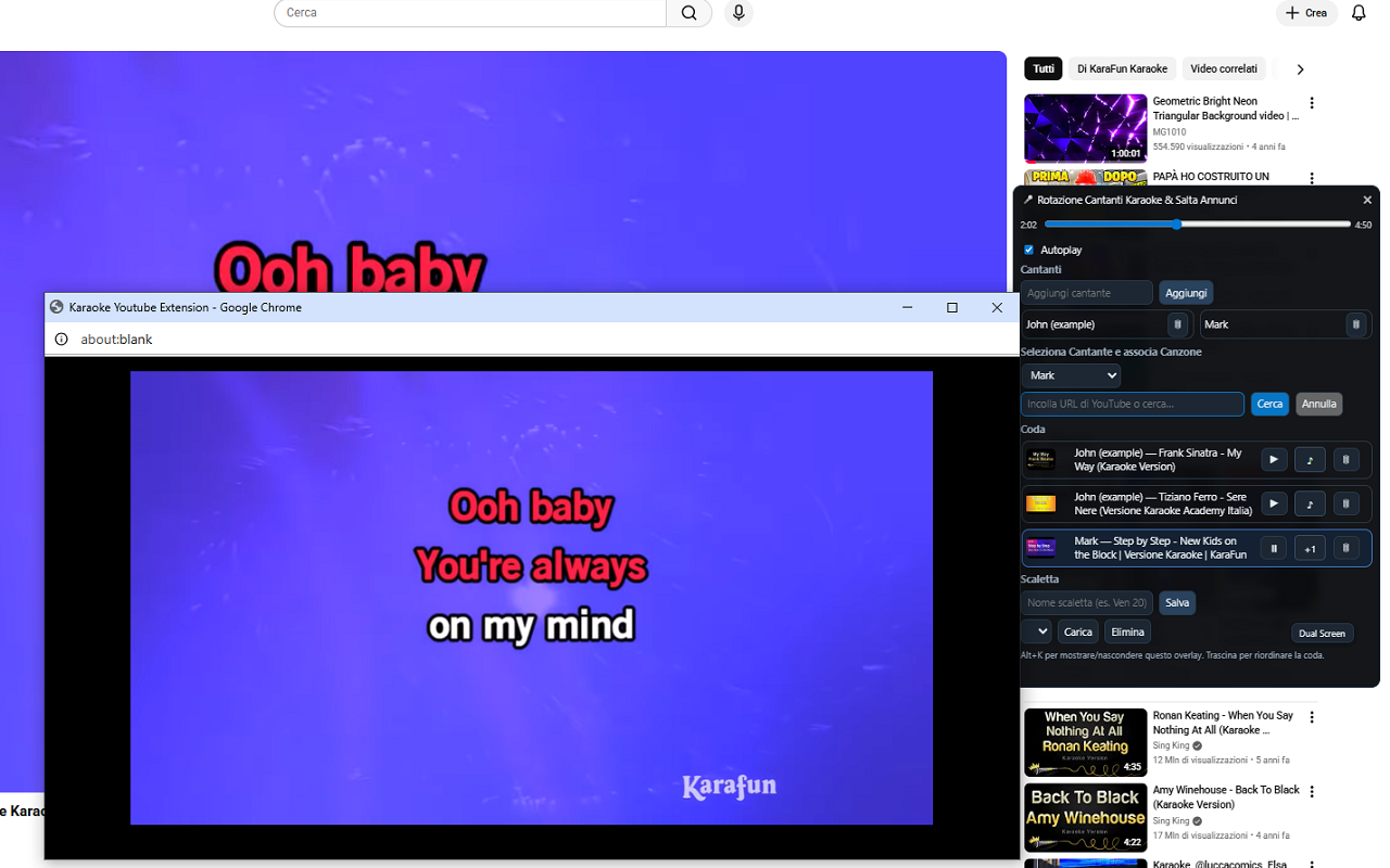 YouTube Karaoke Extension - 截图 2