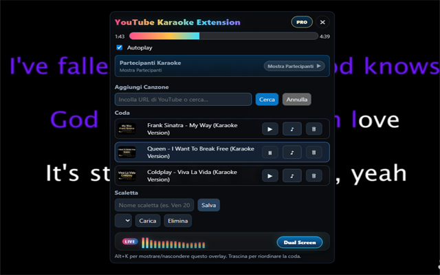 YouTube Karaoke Extension - 截图 3
