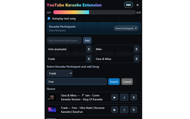 YouTube Karaoke Extension - 截图 4