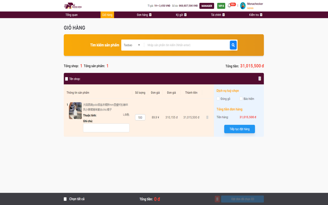CÔNG CỤ ĐẶT HÀNG FASTWAY LOGISTICS - 截图 4