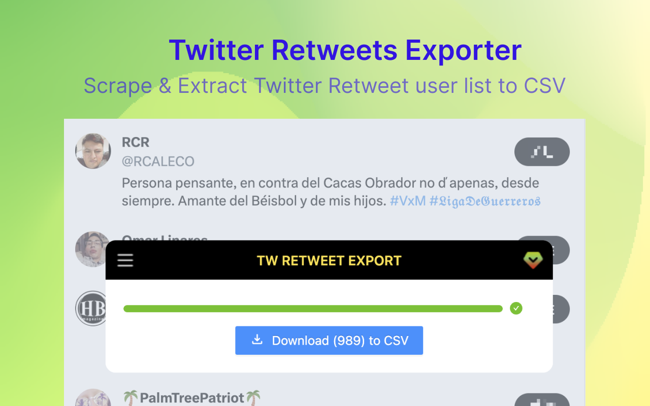 RetweetsExtract - Export X/Twitter Retweets - 截图 2