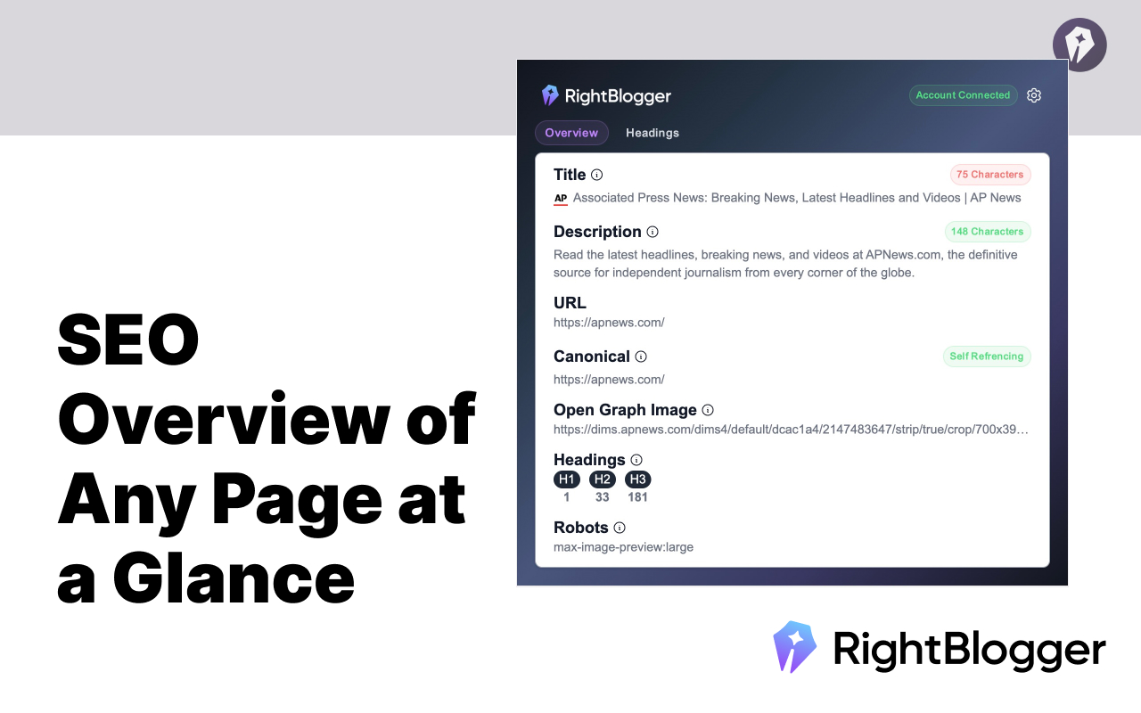 RightBlogger - AI for Bloggers - 截图 1