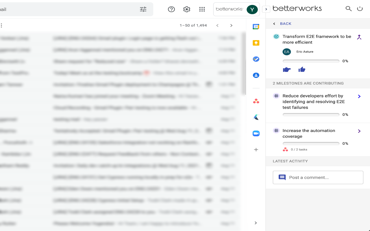 Betterworks Plugin for Gmail - 截图 3