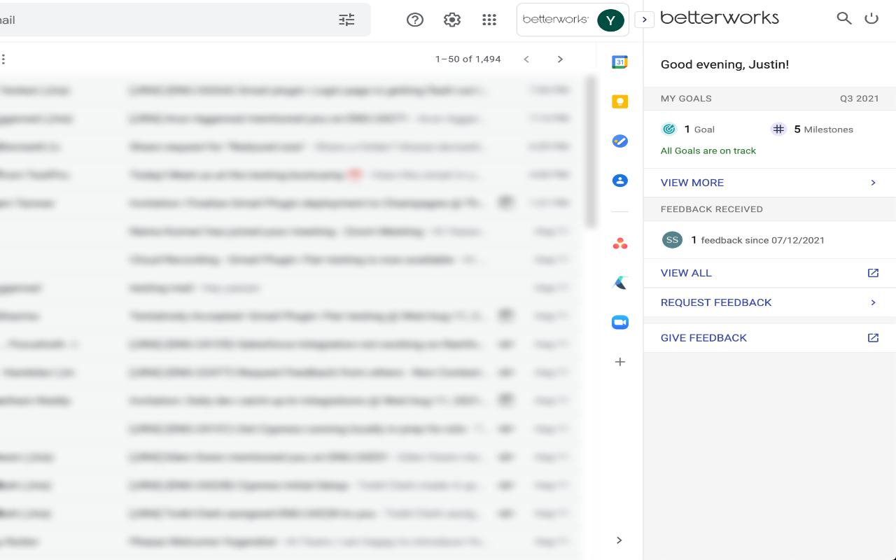 Betterworks Plugin for Gmail - 截图 4