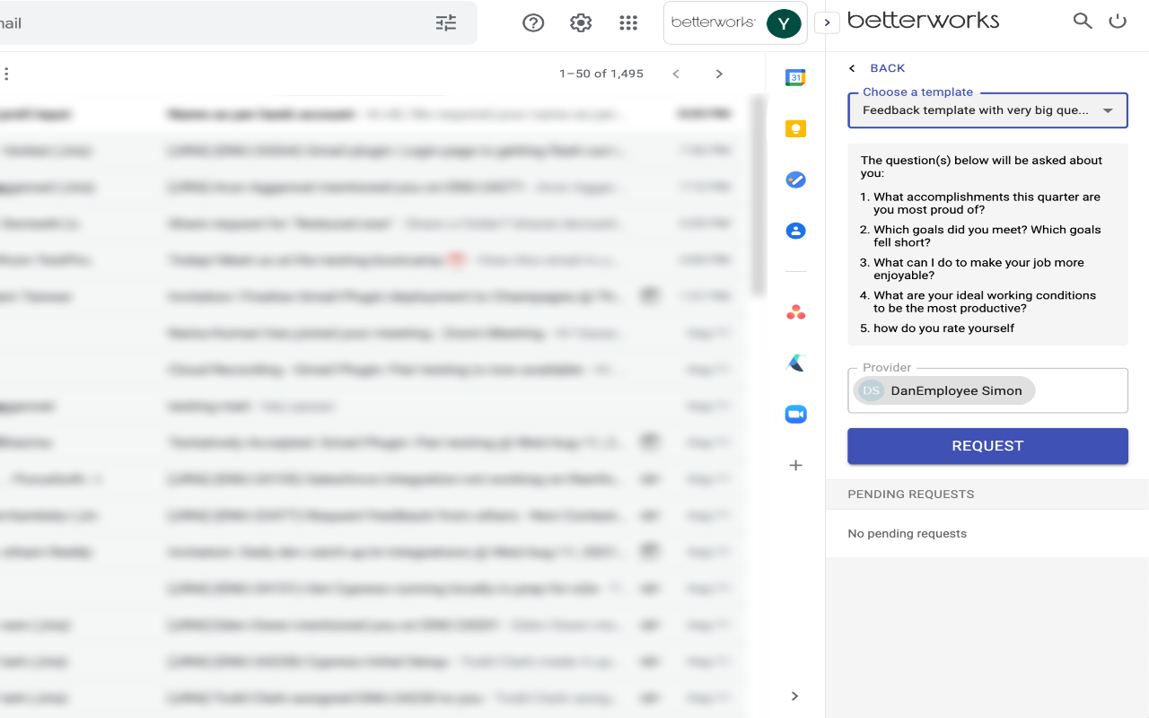 Betterworks Plugin for Gmail - 截图 5