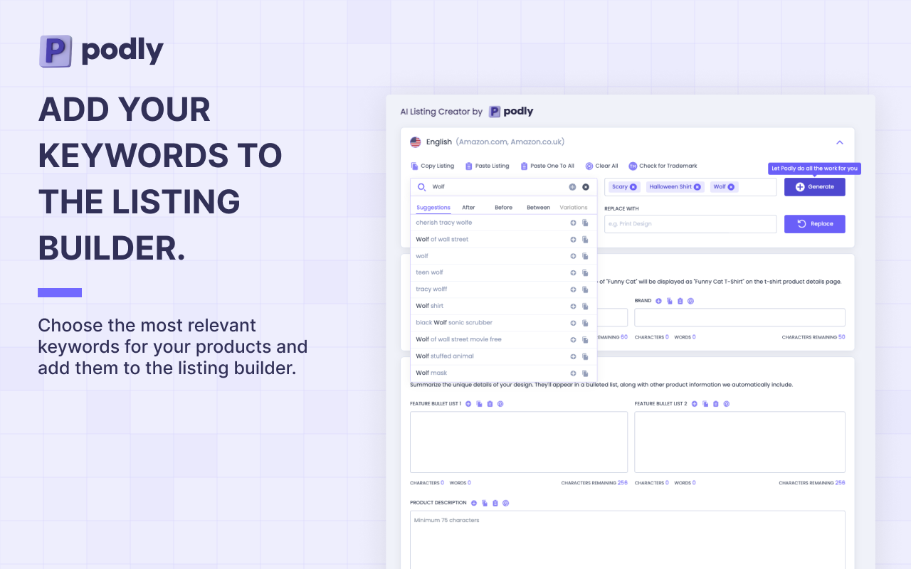 Podly - AI Toolset for Merch By Amazon - 截图 5