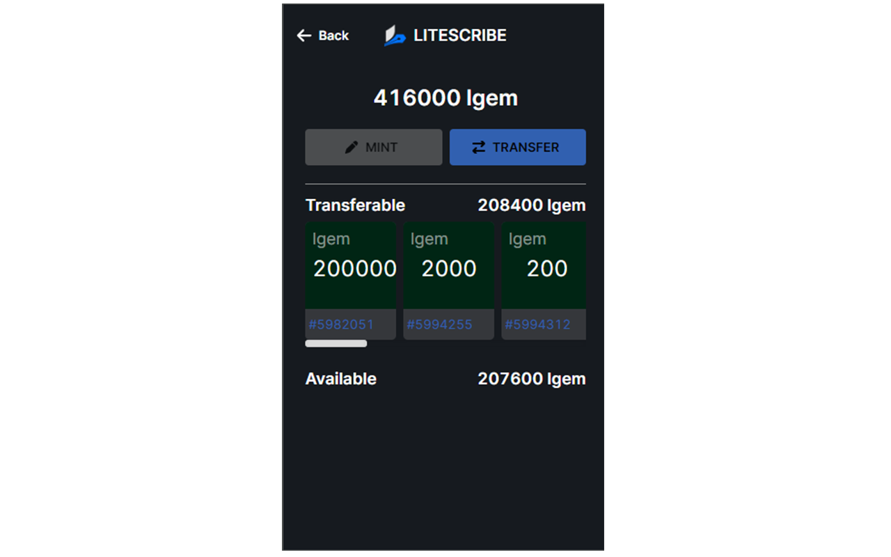 Litescribe Wallet - 截图 3