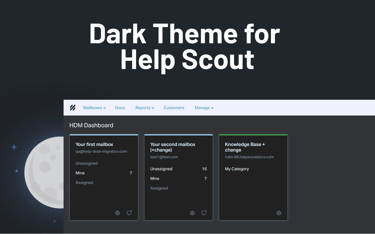 Dark Theme for Help Scout - 截图 2