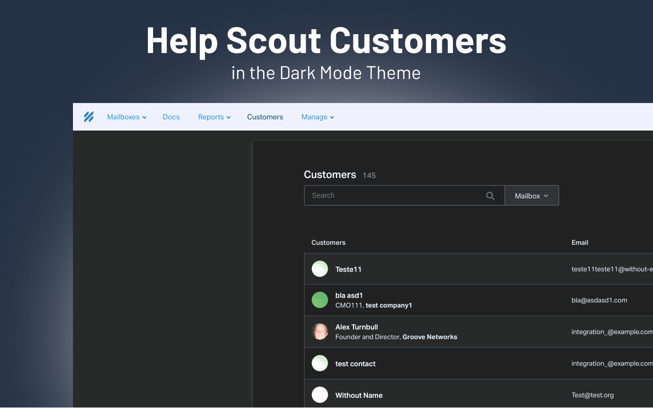Dark Theme for Help Scout - 截图 5