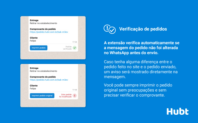 Hubt - Sistema de pedidos integrado ao WhatsApp - 截图 1