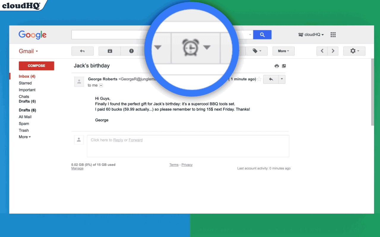 Snooze Email by cloudHQ - 截图 3