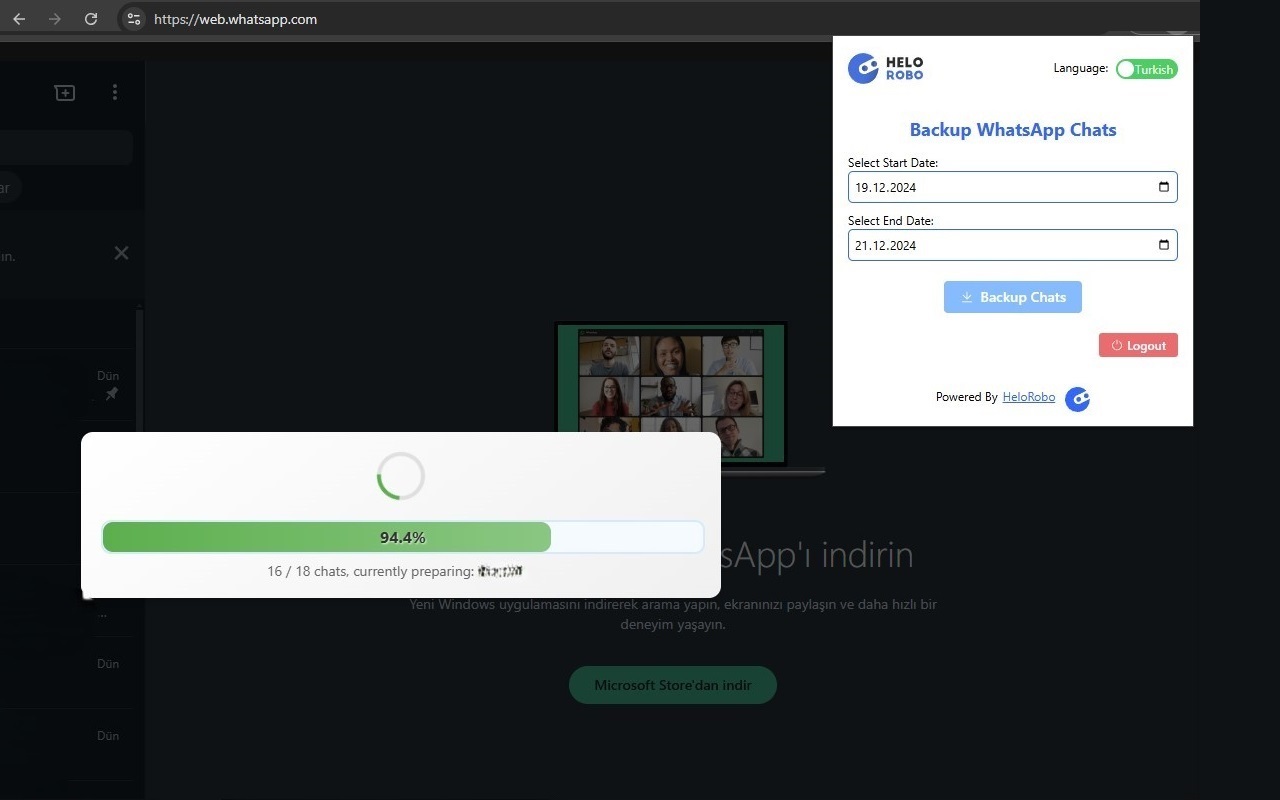 HeloRobo Backup Whatsapp Chats - 截图 2