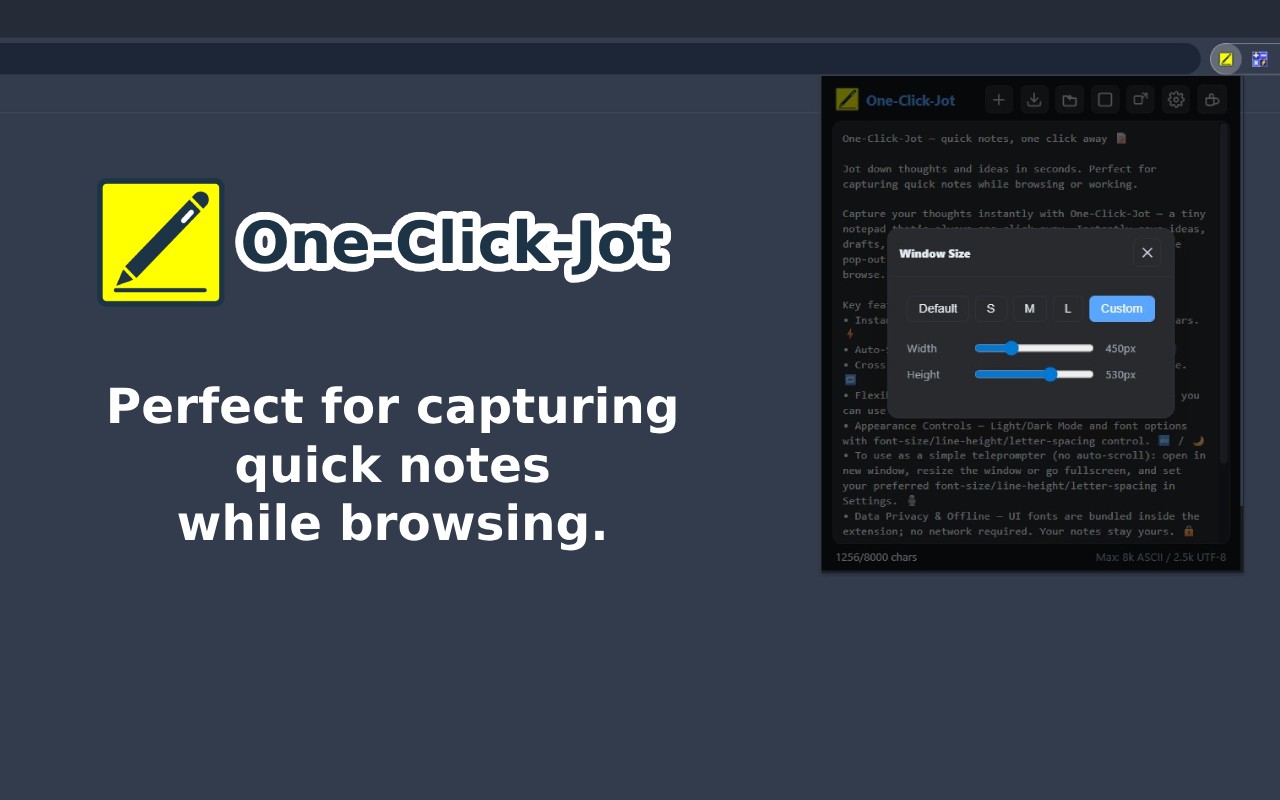 One-Click-Jot - 截图 3