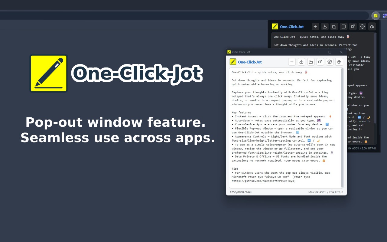 One-Click-Jot - 截图 5