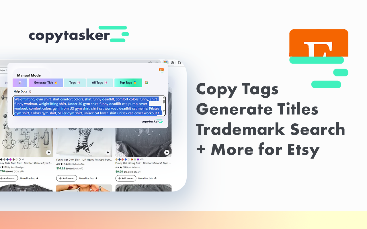 Copytasker - Copy Tags Etsy & Autofill Listings - 截图 4