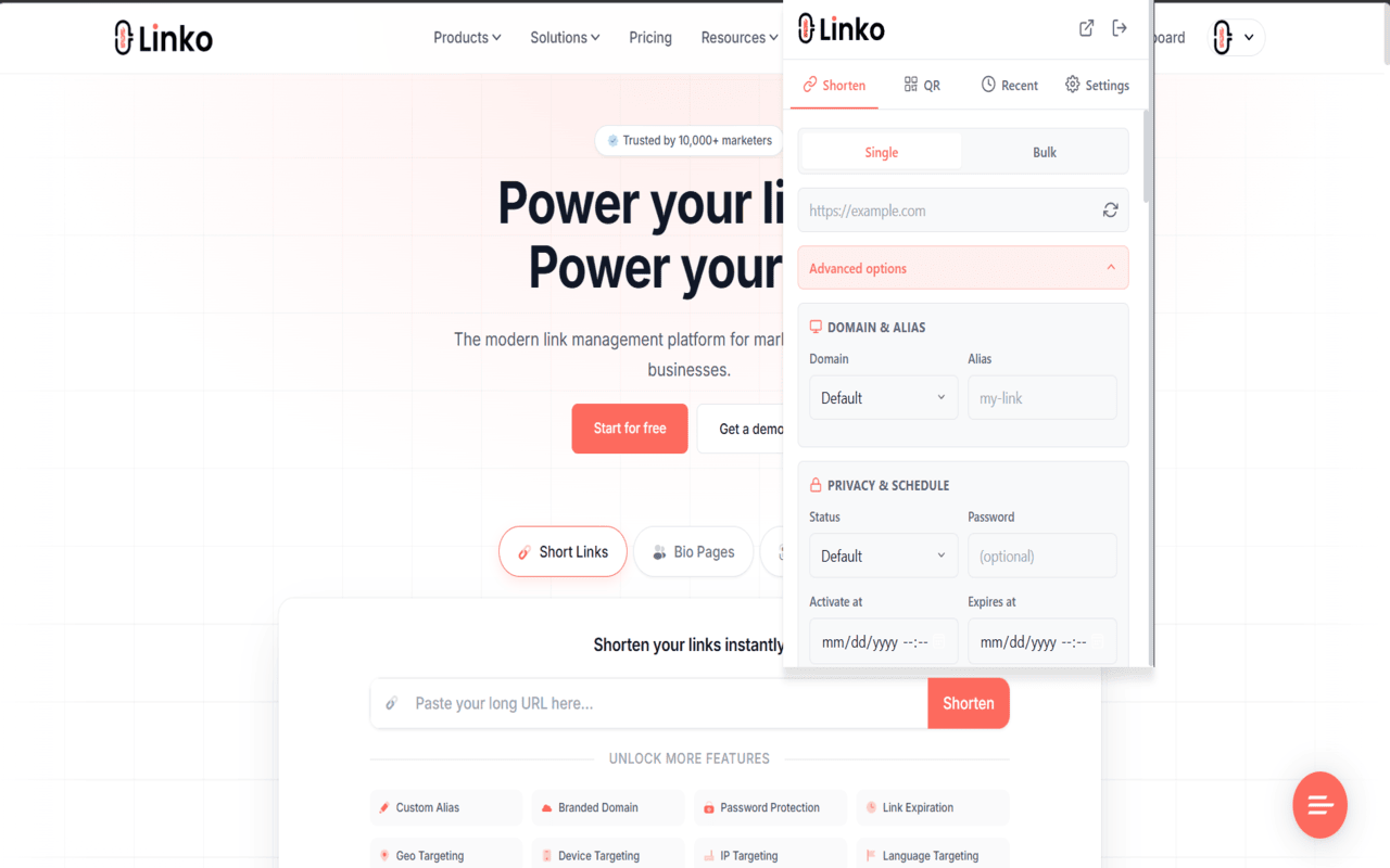 URL Shortener by Linko — Custom Links, QR Codes & Bulk - 截图 2