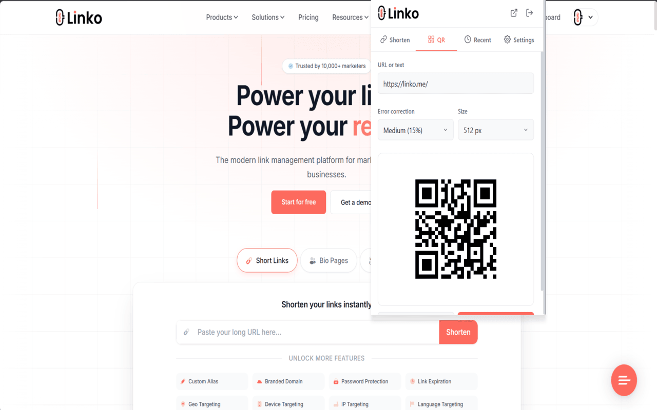 URL Shortener by Linko — Custom Links, QR Codes & Bulk - 截图 3