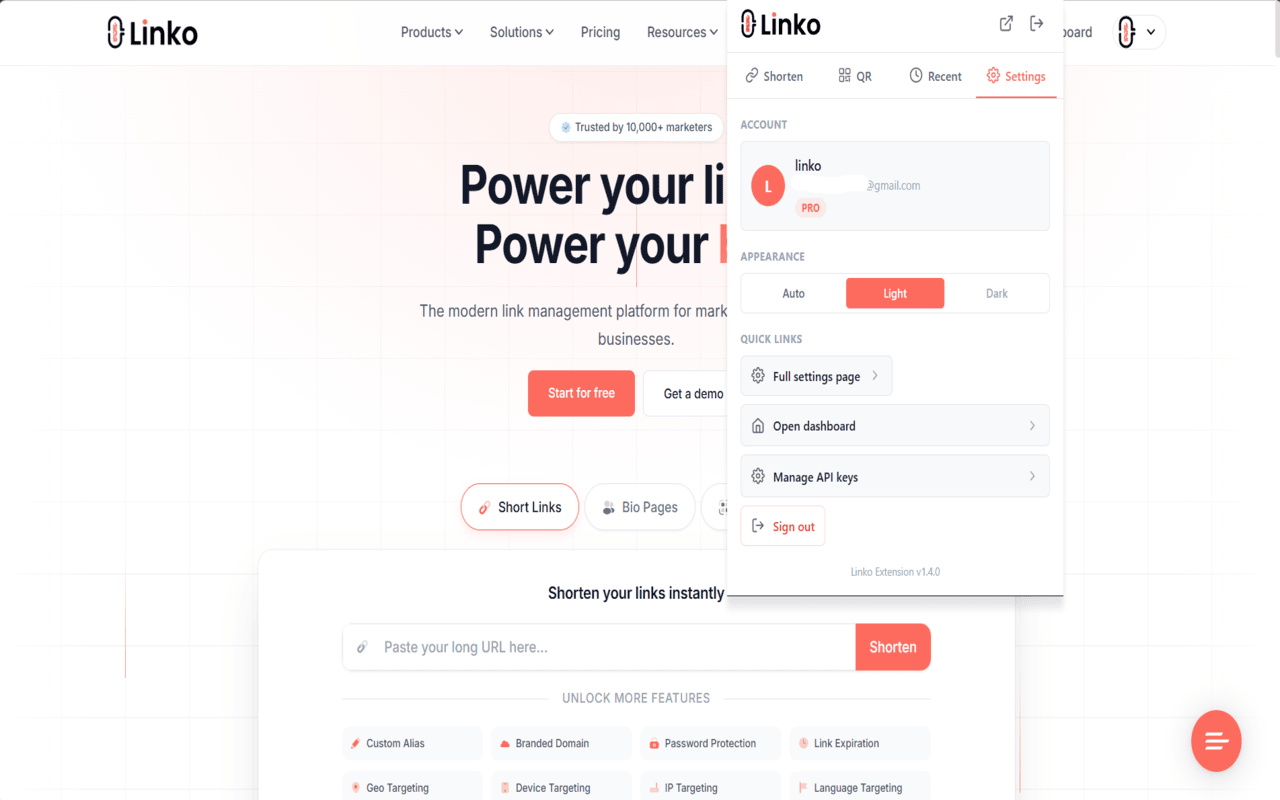 URL Shortener by Linko — Custom Links, QR Codes & Bulk - 截图 4