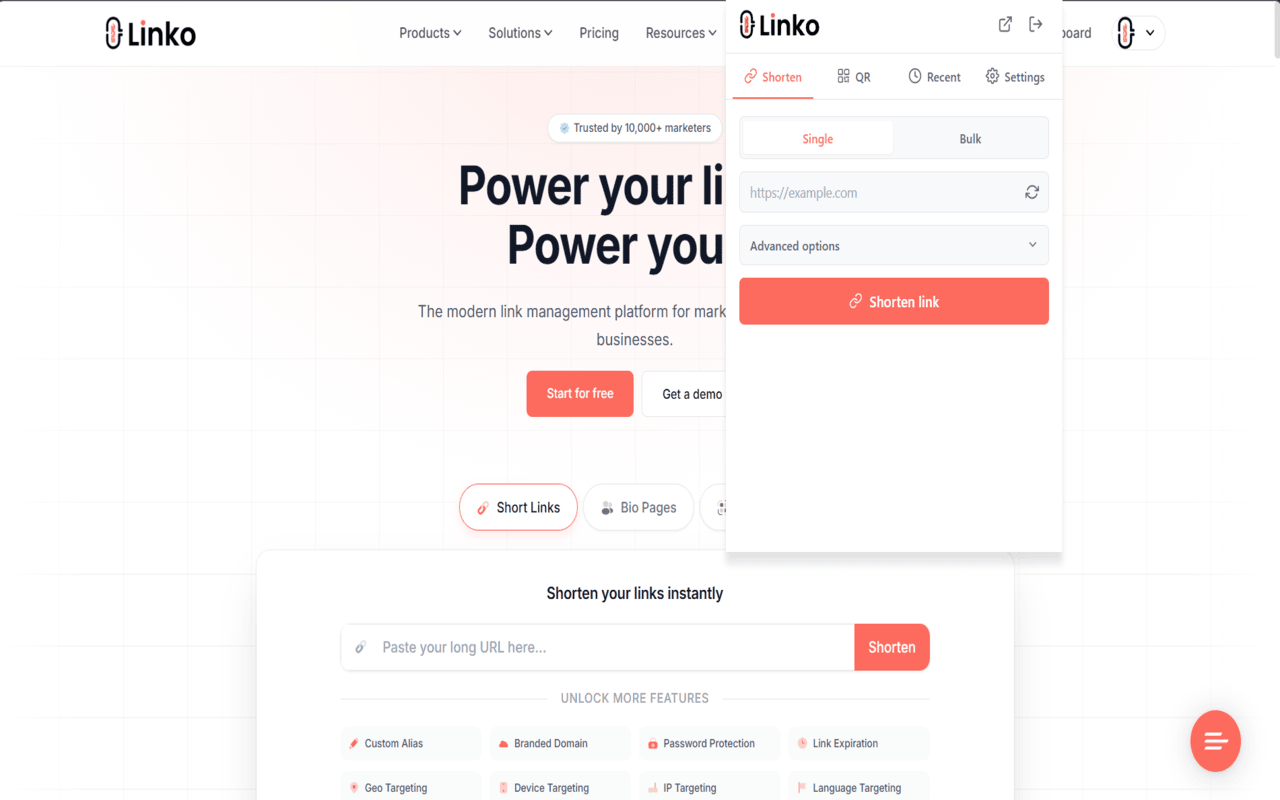 URL Shortener by Linko — Custom Links, QR Codes & Bulk - 截图 5