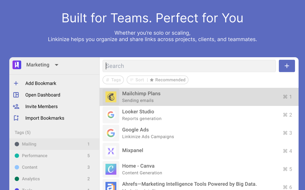 Linkinize - Bookmark Manager for Teams - 截图 3