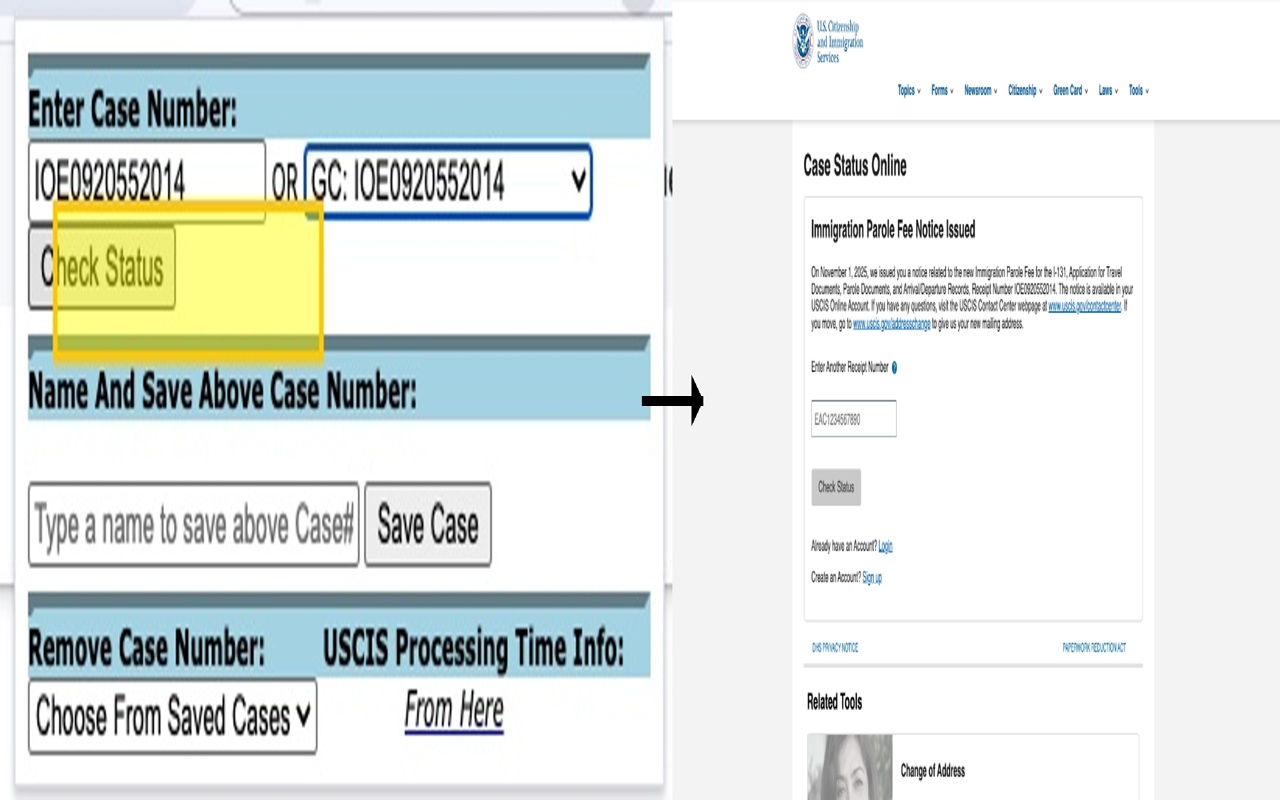 USCIS Case Status Checker - 截图 1