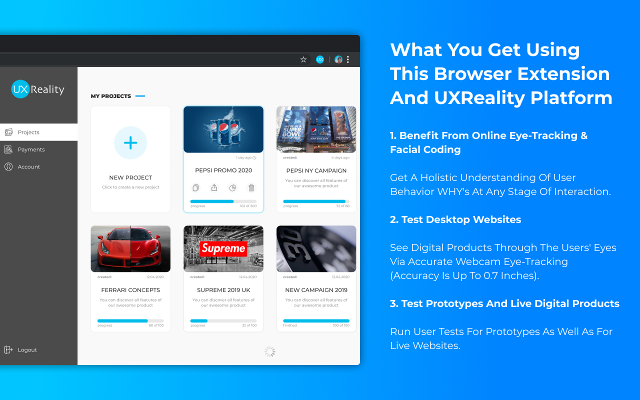 UXReality for Chrome - 截图 1