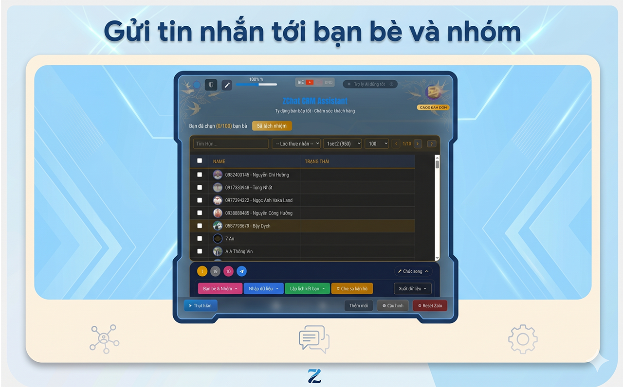 ZChat CRM Assistant - Tiện ích Zalo - 截图 4