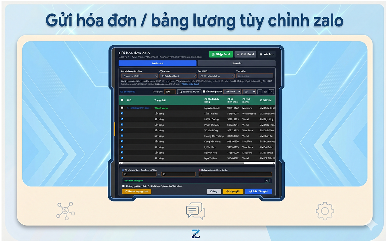 ZChat CRM Assistant - Tiện ích Zalo - 截图 5