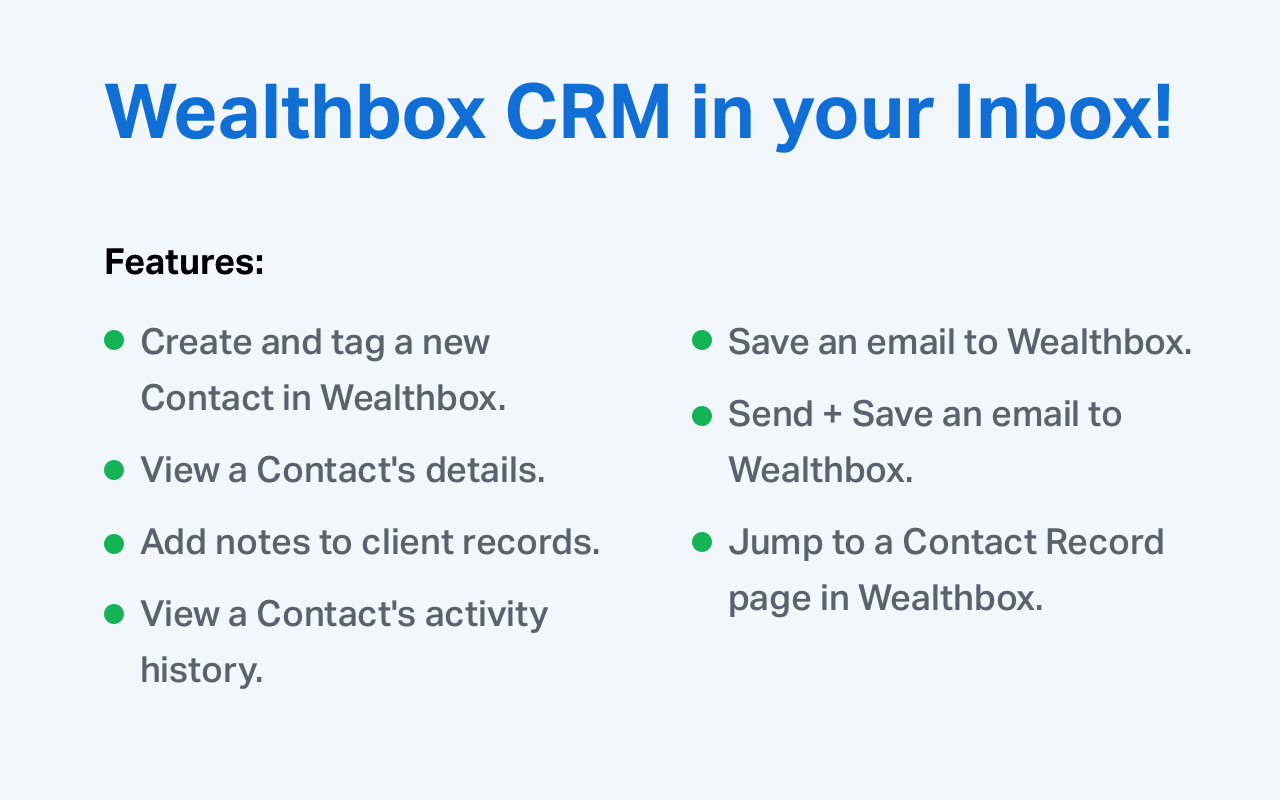 Wealthbox CRM for Chrome - 截图 2