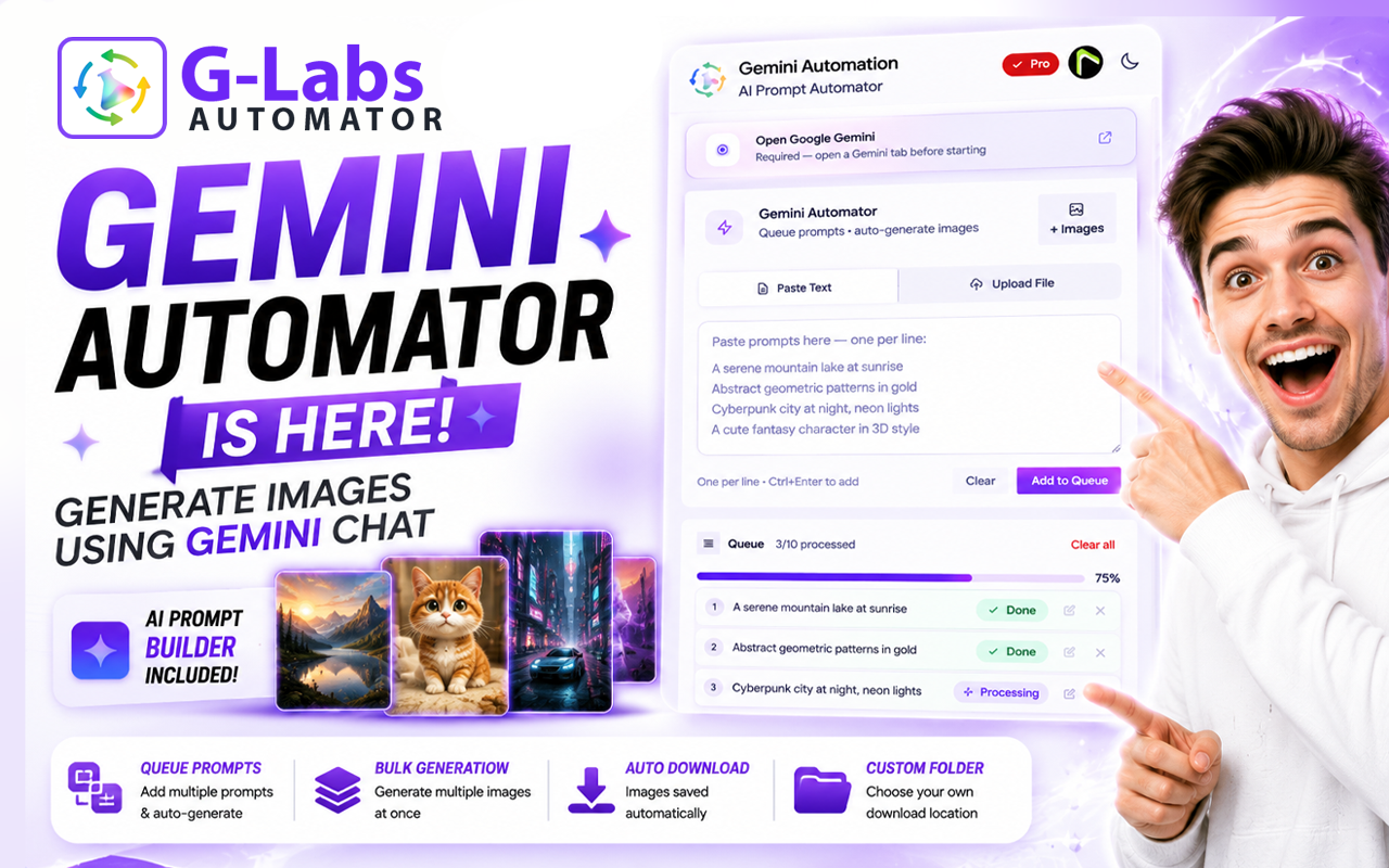 GLabs Automator - Automate Google Labs AI Tools - 截图 2