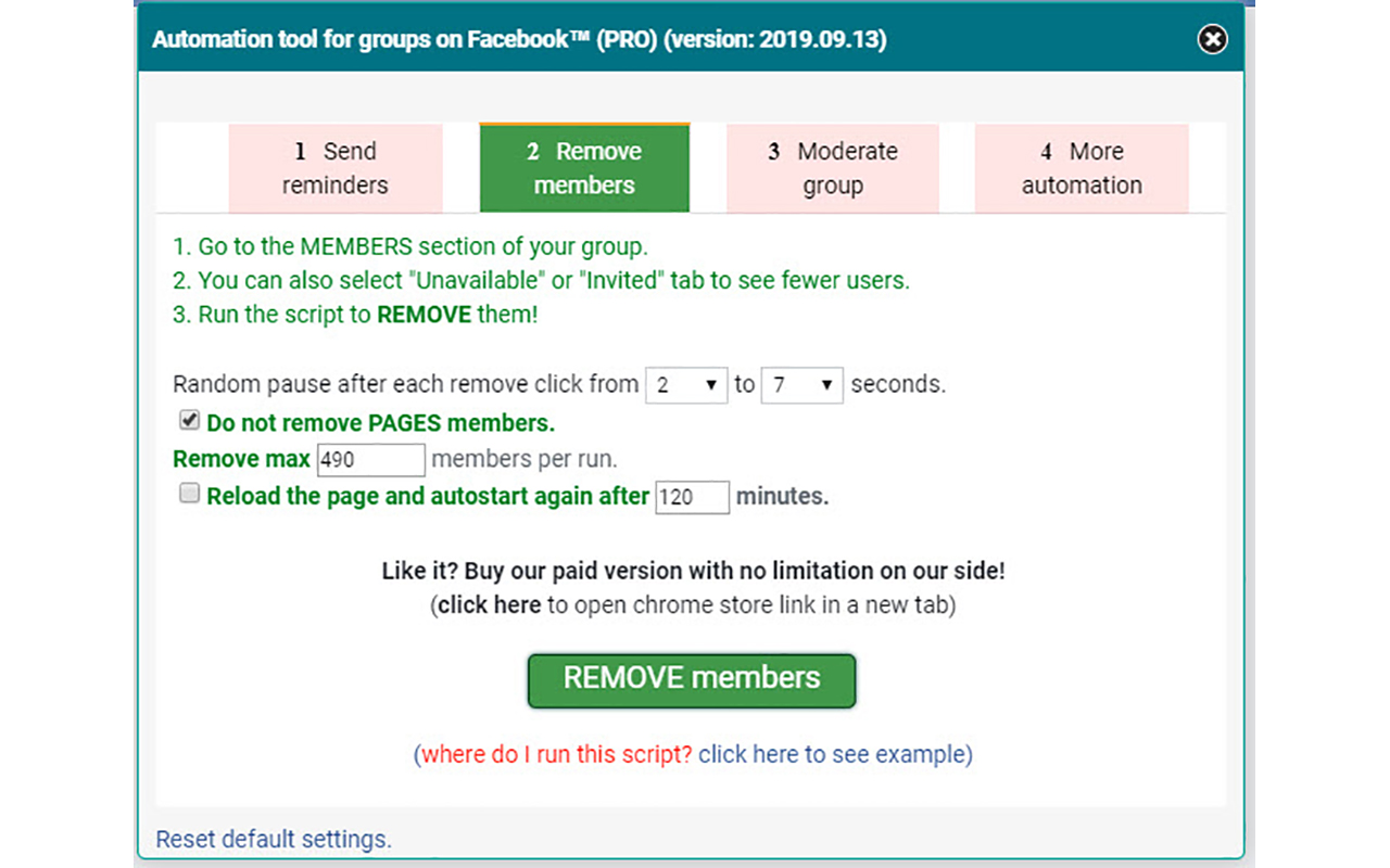 Automation tool for groups on Facebook™ - 截图 3