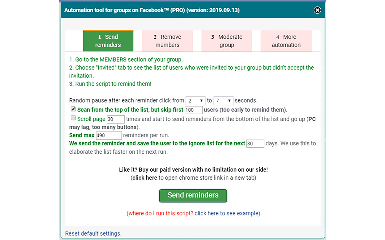 Automation tool for groups on Facebook™ - 截图 4