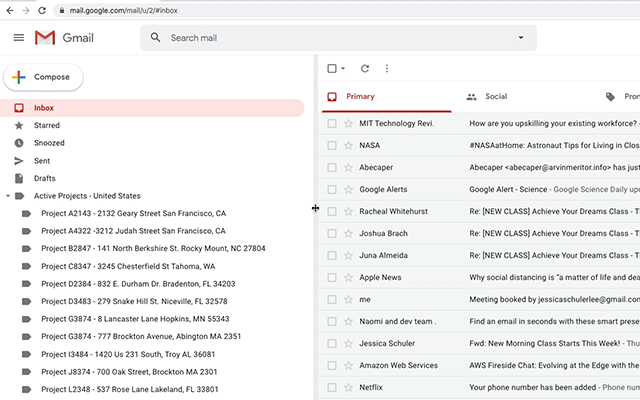 Resize Gmail Sidebar by cloudHQ - 截图 3