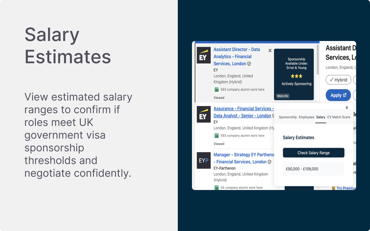 UK Visa Sponsorship Checker: Use AI to find a visa sponsored job - 截图 1