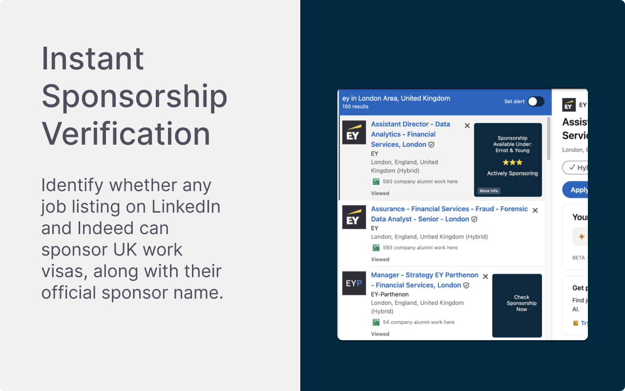 UK Visa Sponsorship Checker: Use AI to find a visa sponsored job - 截图 3
