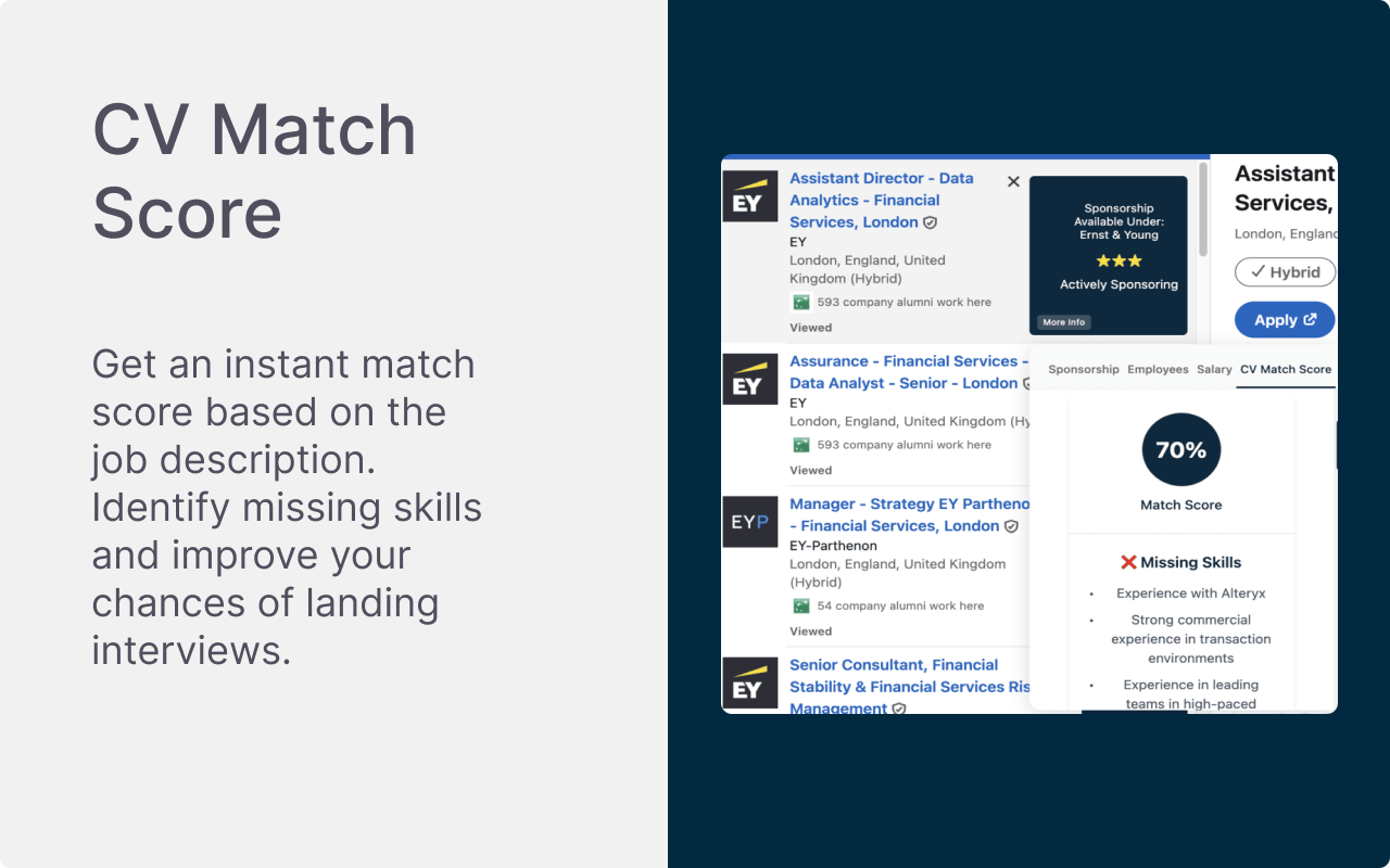 UK Visa Sponsorship Checker: Use AI to find a visa sponsored job - 截图 5