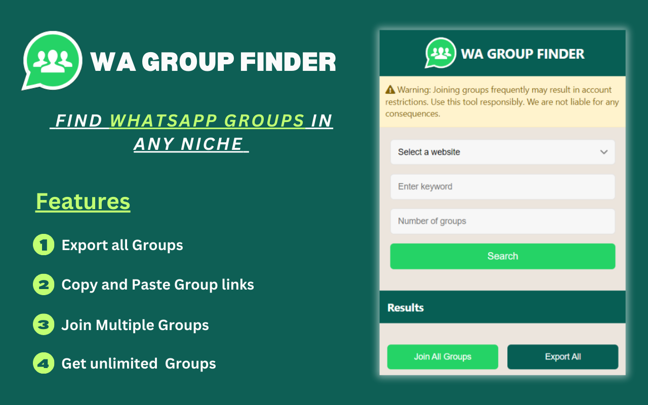 WA Group Finder - 查找WhatsApp群组 - 截图 2