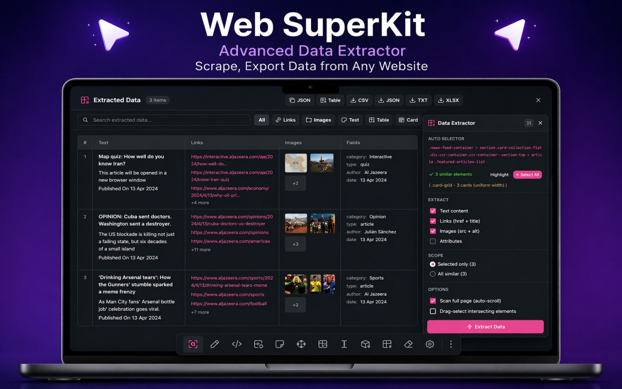 Web SuperKit - Powerful Extension for Everything (1MB) - 截图 1