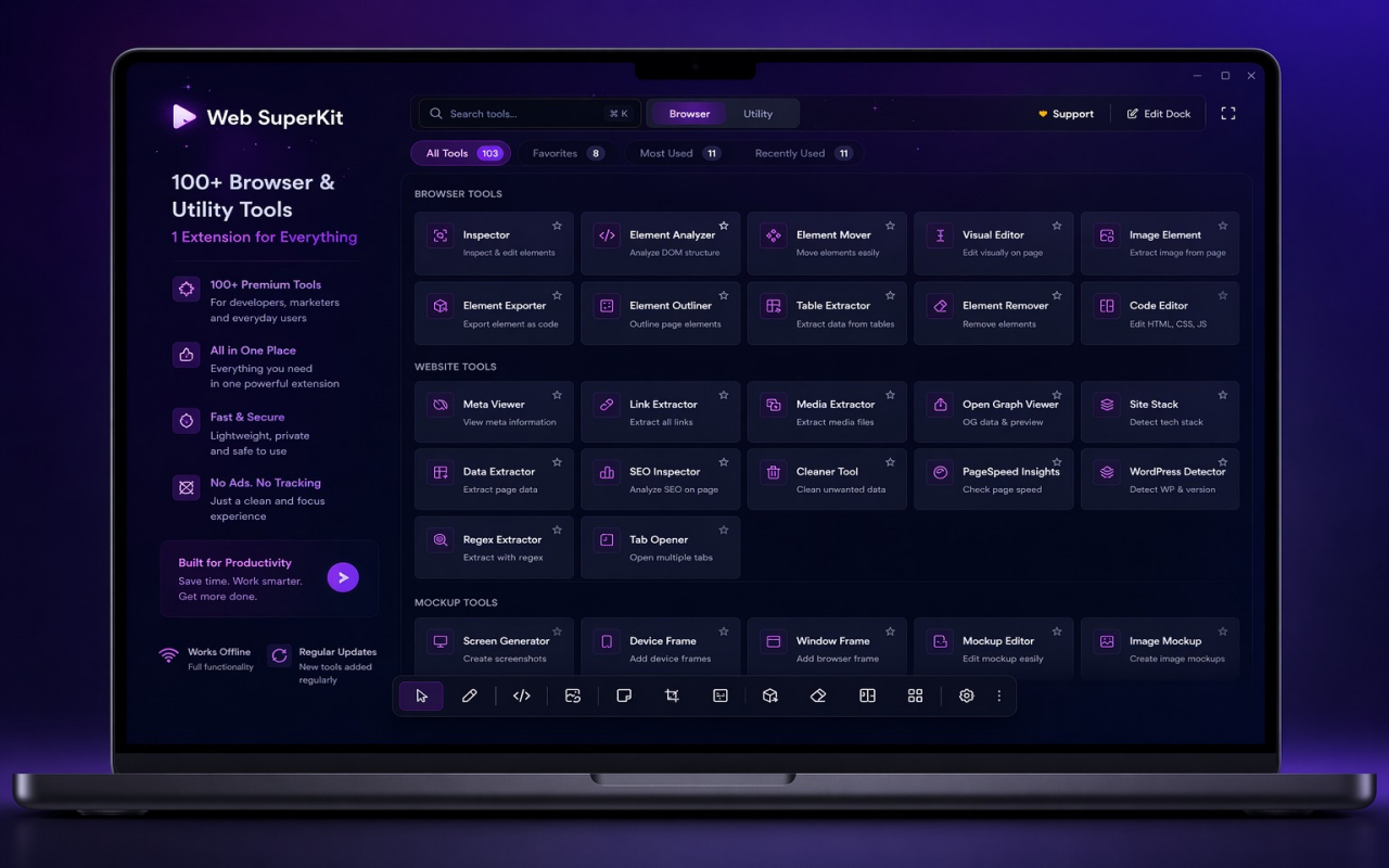 Web SuperKit - Powerful Extension for Everything (1MB) - 截图 4