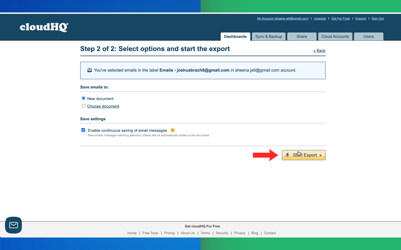 Export Emails to Docs - 截图 2