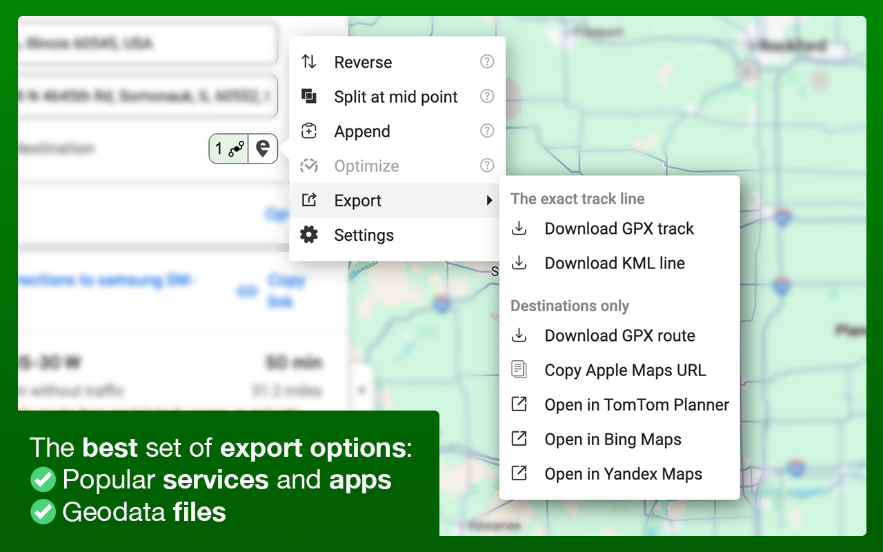 Google Maps Extended Routes - 截图 2