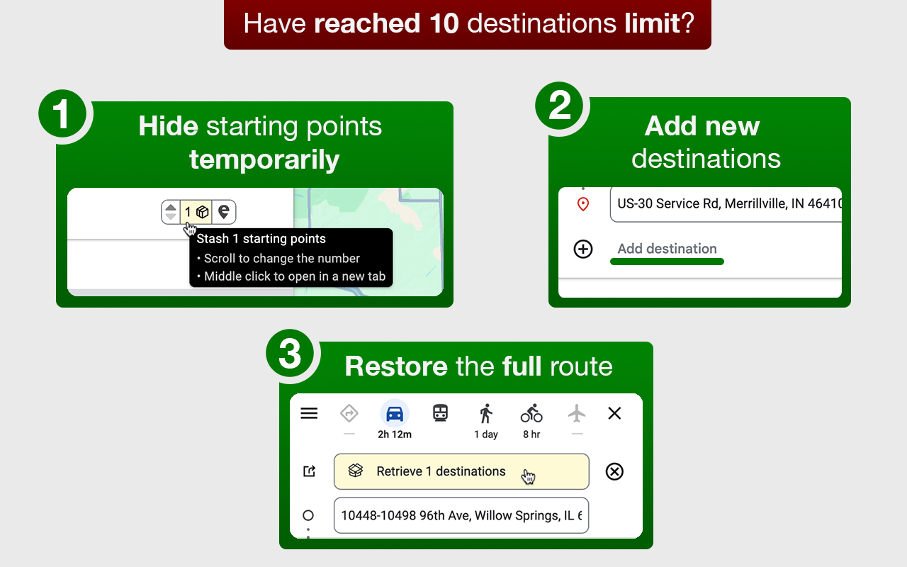 Google Maps Extended Routes - 截图 4