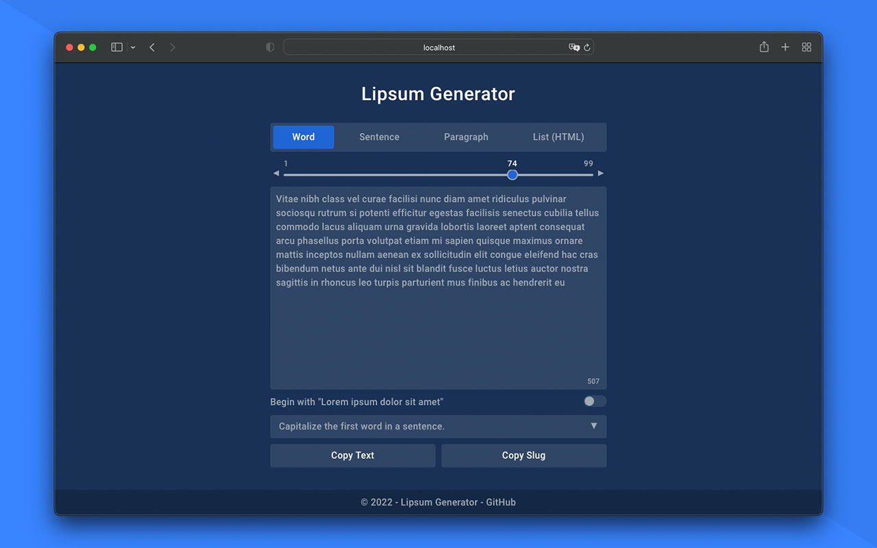 Lipsum Generator - 截图 1