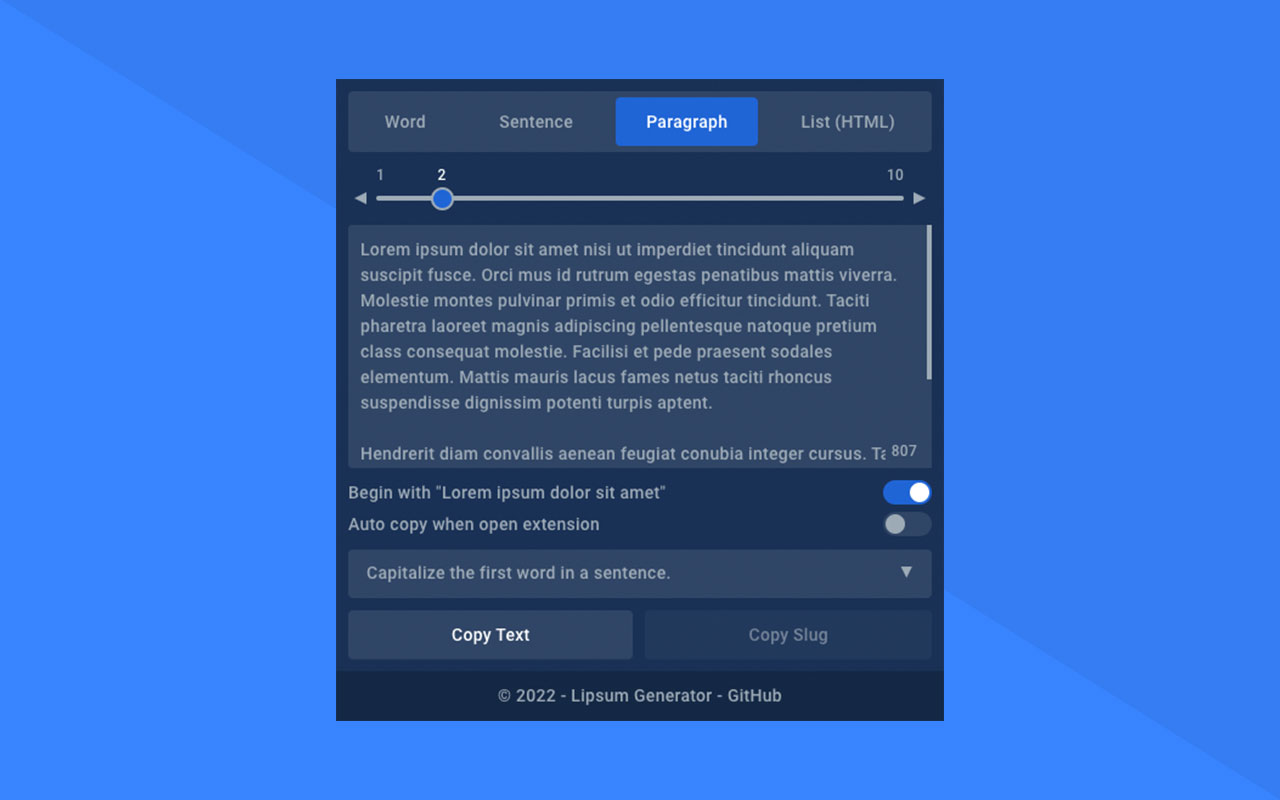 Lipsum Generator - 截图 3